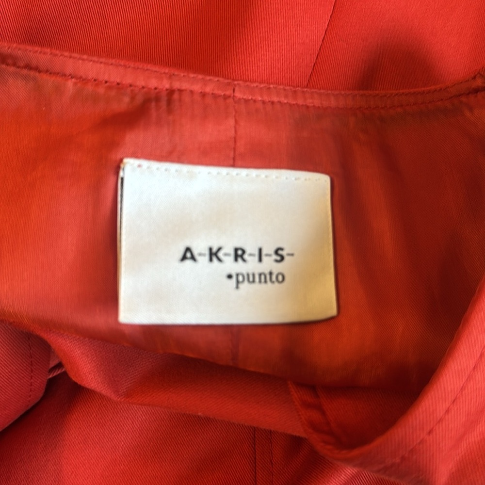 Akris Punto orange/red belted dress - Picture 8 of 11